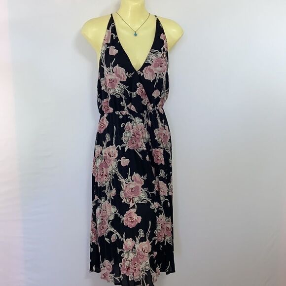 Leith  Dress For Nordstrom Blush Roses Pleated Maxi Dress Med Excellent - Picture 6 of 8